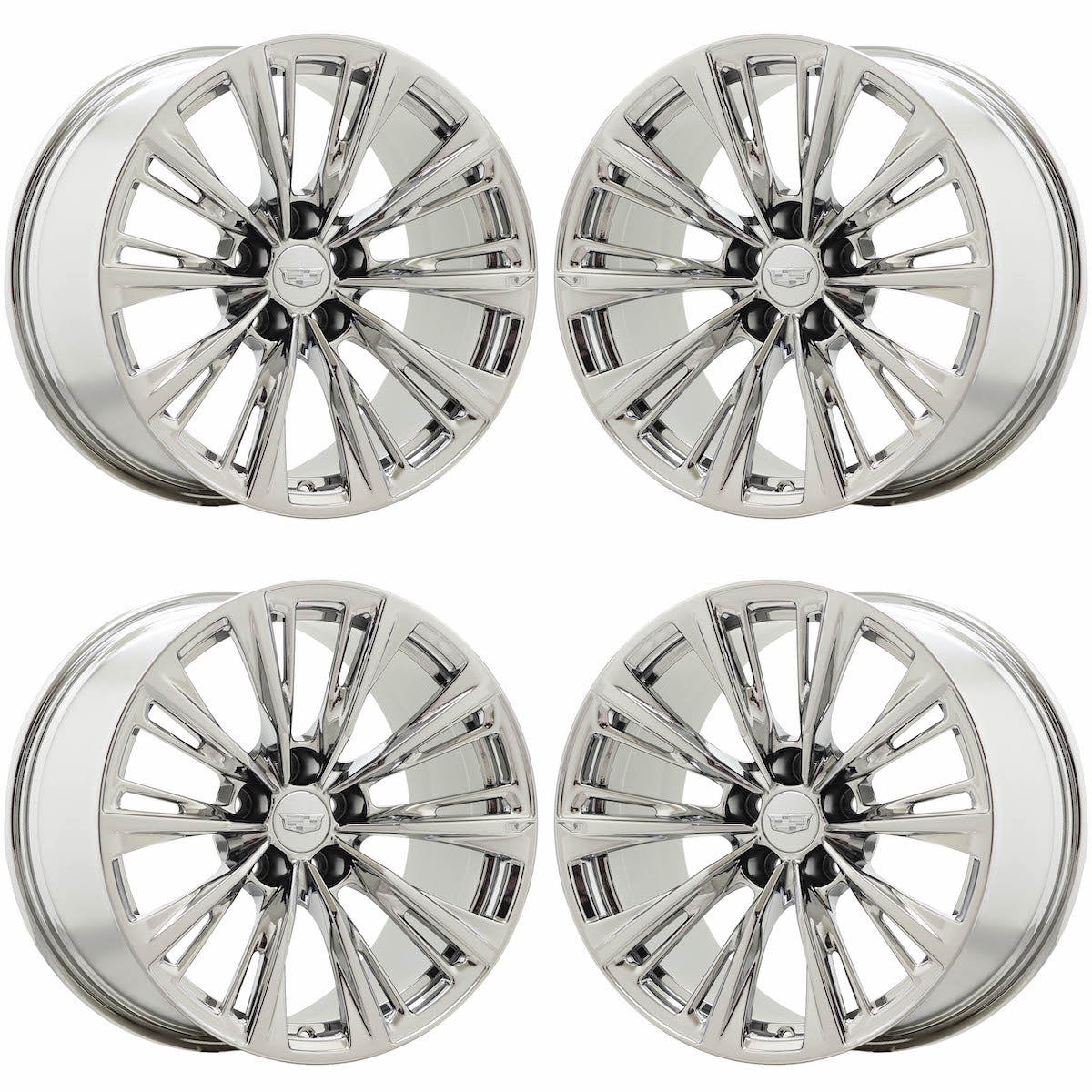 19" Cadillac CT5-V BlackWing Bright Chrome wheels rims OEM 14072 14074 EXCHANGE